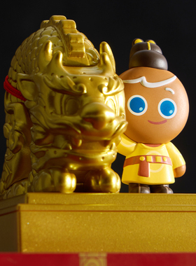 韩国代购 跑跑姜饼人COOKIE RUN 金龙王的神兽龙王公仔摆件手办