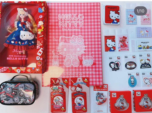 韩国代购三丽鸥sanrio hello kitty 凯蒂猫50周年限定pvc迷你钱包