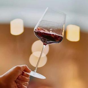 超细杆红酒杯水晶玻璃手工香槟杯高端品酒杯勃艮第杯葡萄酒高脚杯