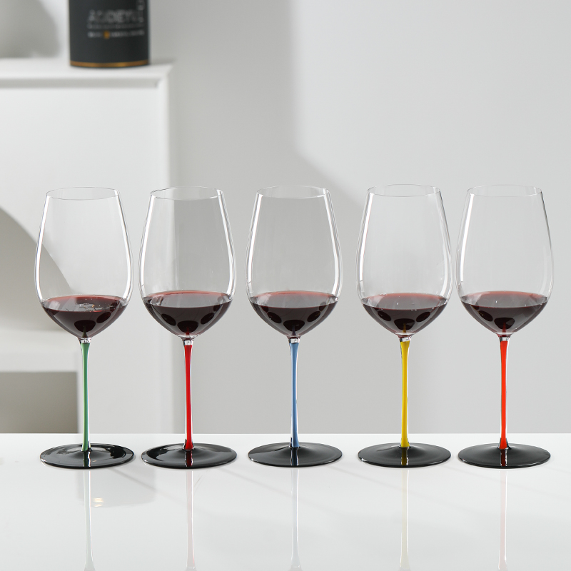 欧式璀璨领结水晶玻璃红酒杯勃艮第大号高脚杯波尔多红白葡萄酒杯