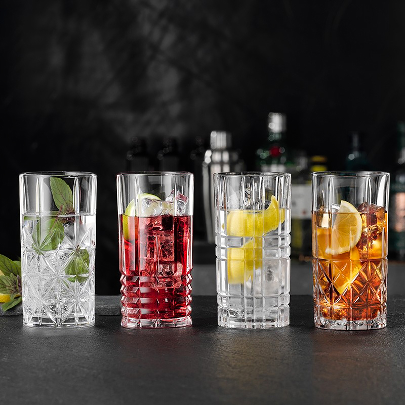 德国工艺水晶玻璃家用大号水杯饮料杯果汁杯啤酒杯茶杯早餐牛奶杯