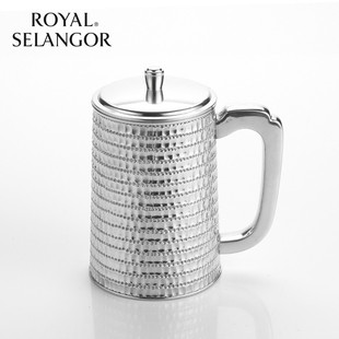 马来西亚进口皇家雪兰莪ROYAL SELANGOR啤酒杯水杯连盖锡器锡制品