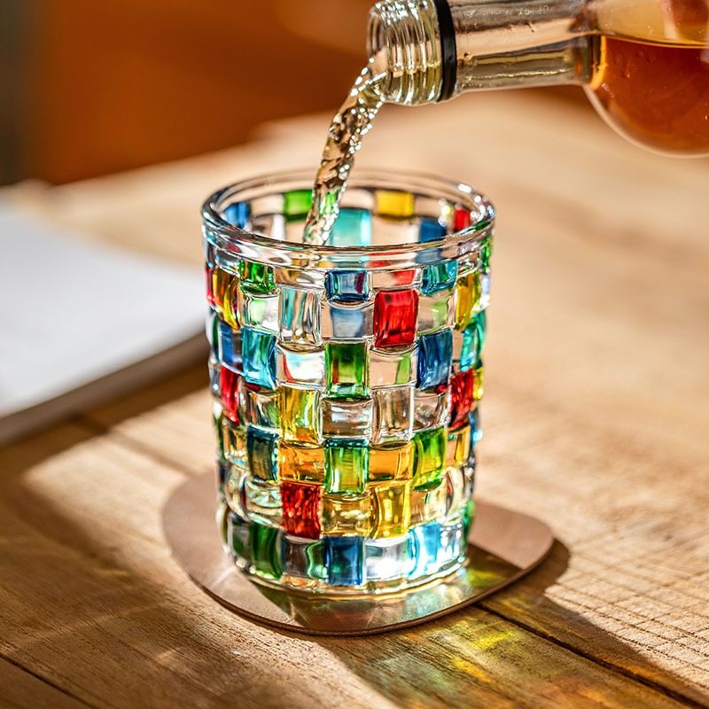 欧式手工彩绘珐琅水晶玻璃威士忌杯家用水杯茶杯烈酒洋酒杯啤酒杯,餐饮具,洋酒/威士忌杯,淘宝优惠券,粉丝福利购,淘宝优惠卷