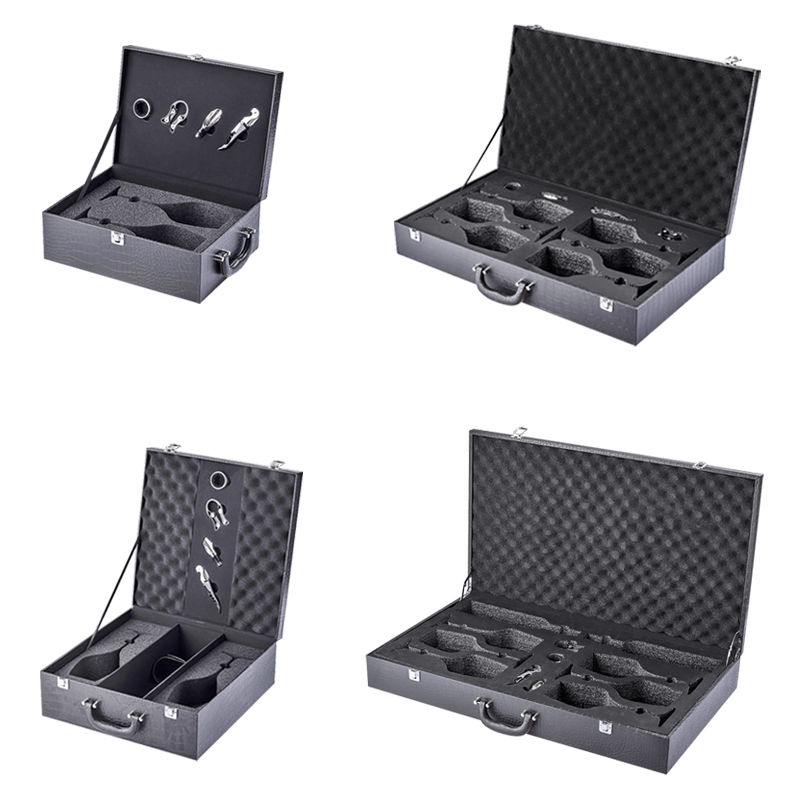 车载红酒皮盒红酒杯收纳盒子