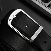 沙驰头层牛皮皮带男2026新款 带送礼物 不锈钢针扣腰带奢侈感休闲裤