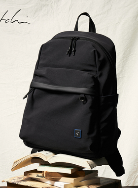 SATCHI/沙驰双肩包男士休闲通勤背包短途旅行书包时尚尼龙电脑包