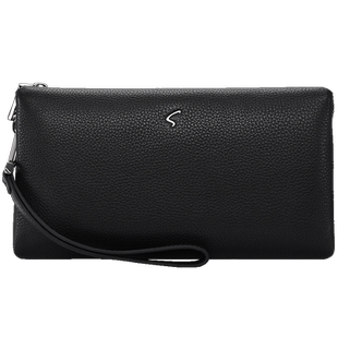 沙驰男士包包头层牛皮手包商务休闲真皮手抓包气质手拿包