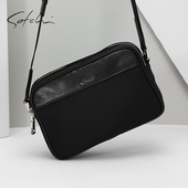 单肩包日常便携时尚 SATCHI 沙驰男士 邮差包休闲简约青年斜挎包男