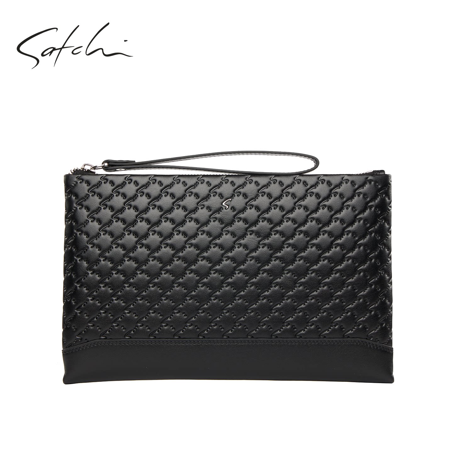 SATCHI/沙驰男士手包真皮商务休闲手拿包2026新款头层牛皮信封包