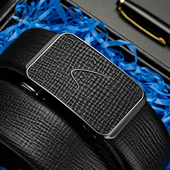 沙驰皮带男真皮商务头层牛皮青年正品 内穿自动扣腰带礼物送男友