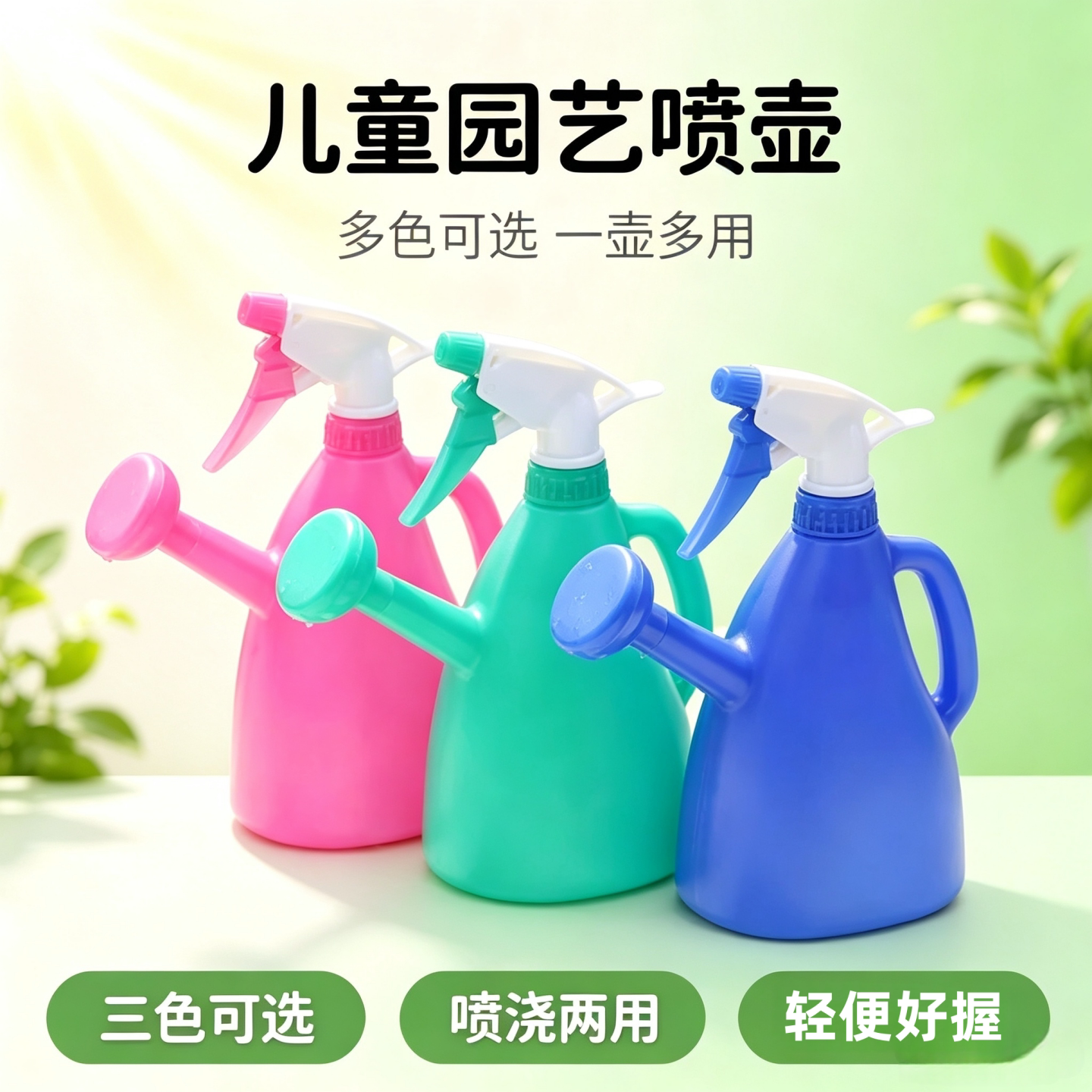 沃施花洒壶儿童两用浇水喷雾壶