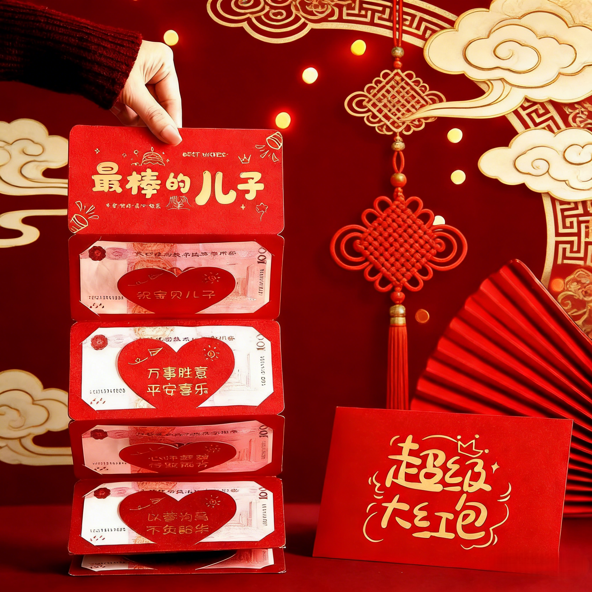 2026新年红包折叠款马年春节生日送儿子女儿孙子孙女利是封压岁包,节庆用品/礼品,红包/利是封,淘宝优惠券,粉丝福利购,淘宝优惠卷