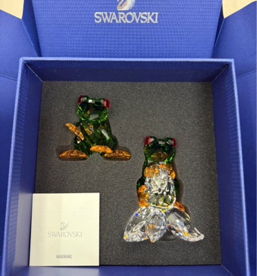 香港专柜正品水晶青蛙雕塑摆件限量款全新正品家居摆件