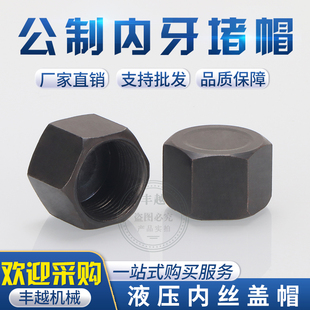 液压油管公制内丝堵帽闷头M14/16/18/22/14/27油塞堵头螺母闷盖