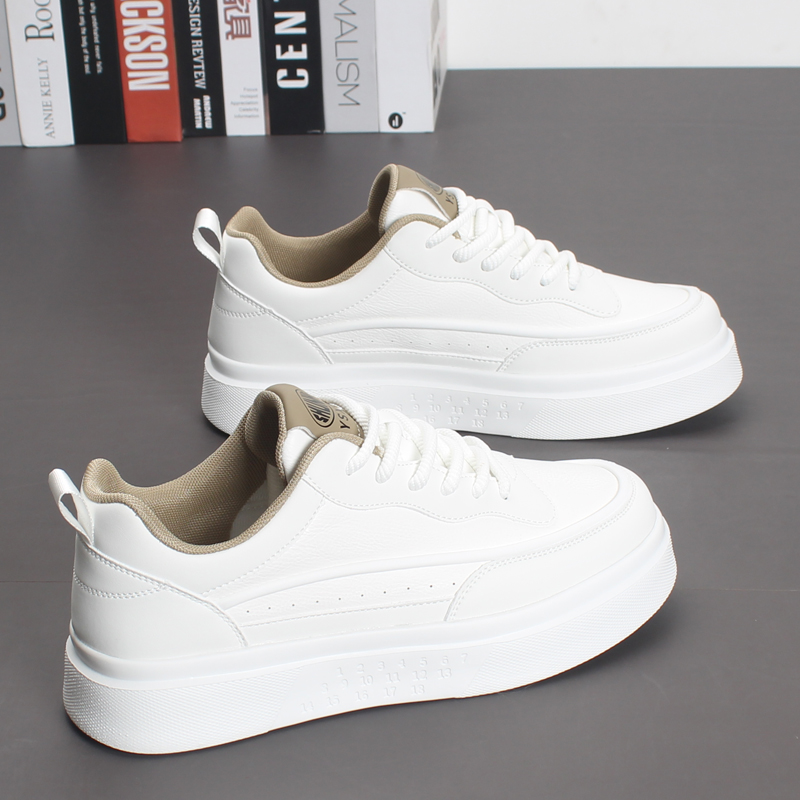 夏季韩潮板鞋厚底增高男士小白鞋