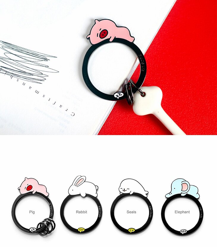 Sample Three generations originality Key ring Chain the republic of korea lovely Piggy lovers men and women automobile Metal Pendantin the Festive supplies/Gift , Gift ideas , Keychain  category - from Buy2taobao.com to provide professional Taobao agent buy service