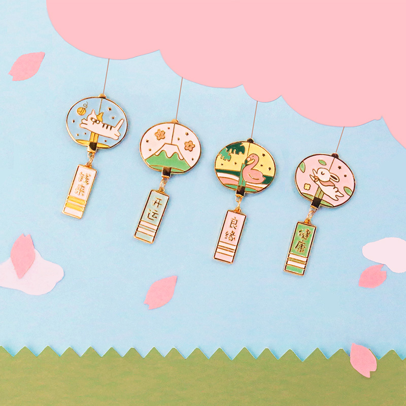 UPICK原品生活创意女生风铃系列好运胸针别针胸花女外套衬衫配饰