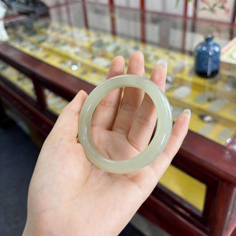 “瑶庭凝瑞”坑翡翠手镯玉镯子女款帝王绿节日送妈妈送长辈处理