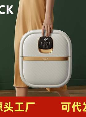 ACK 艾斯凯可折叠洗脚盆家用通电加热按摩泡脚桶全自动恒温足浴盆