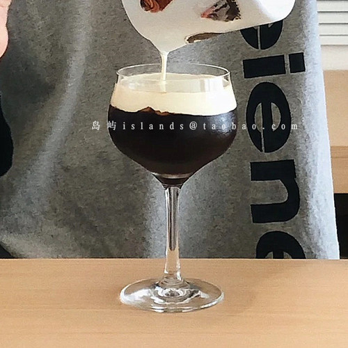 古典ins风圆口玻璃酒杯