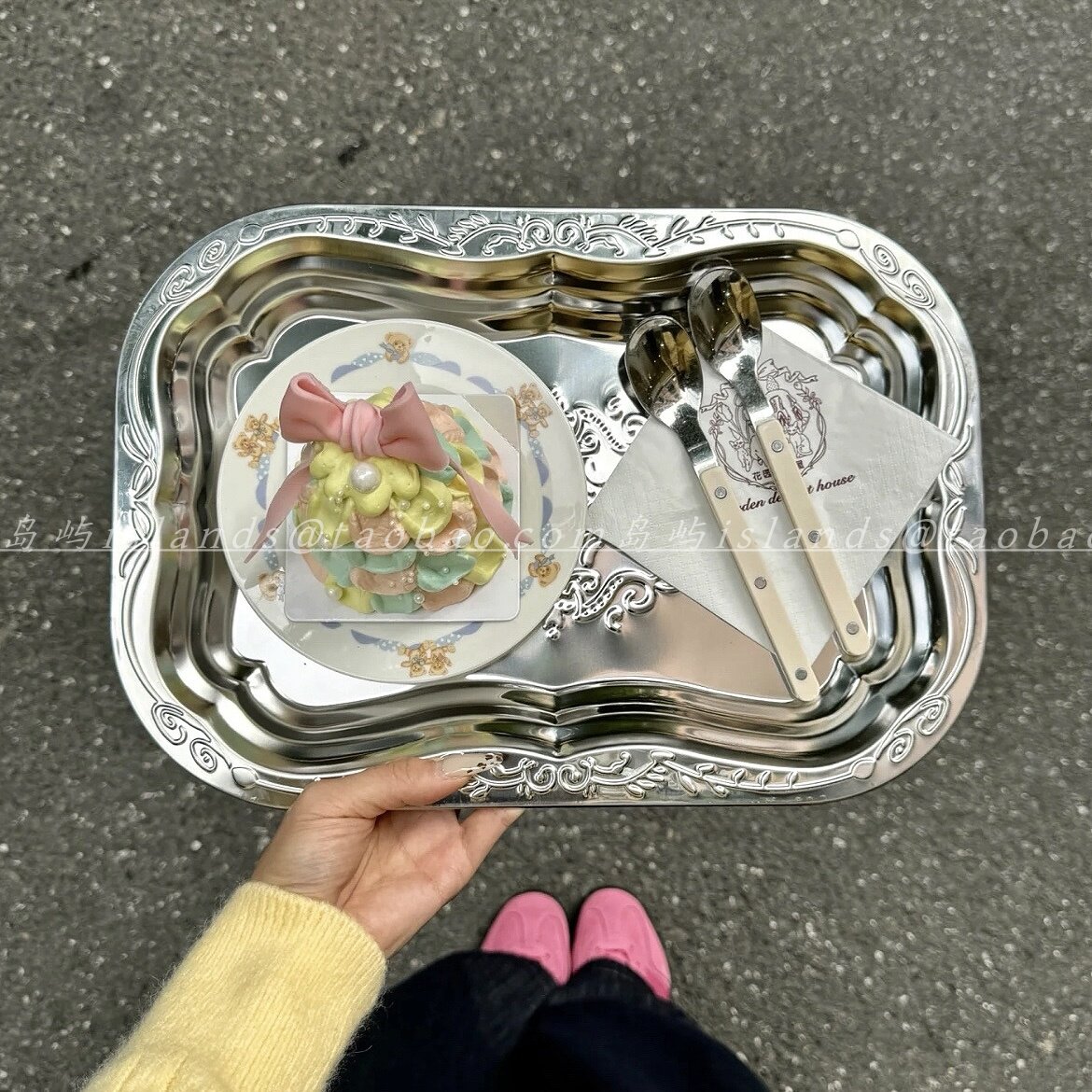 复古浮雕香水化妆品收纳盘