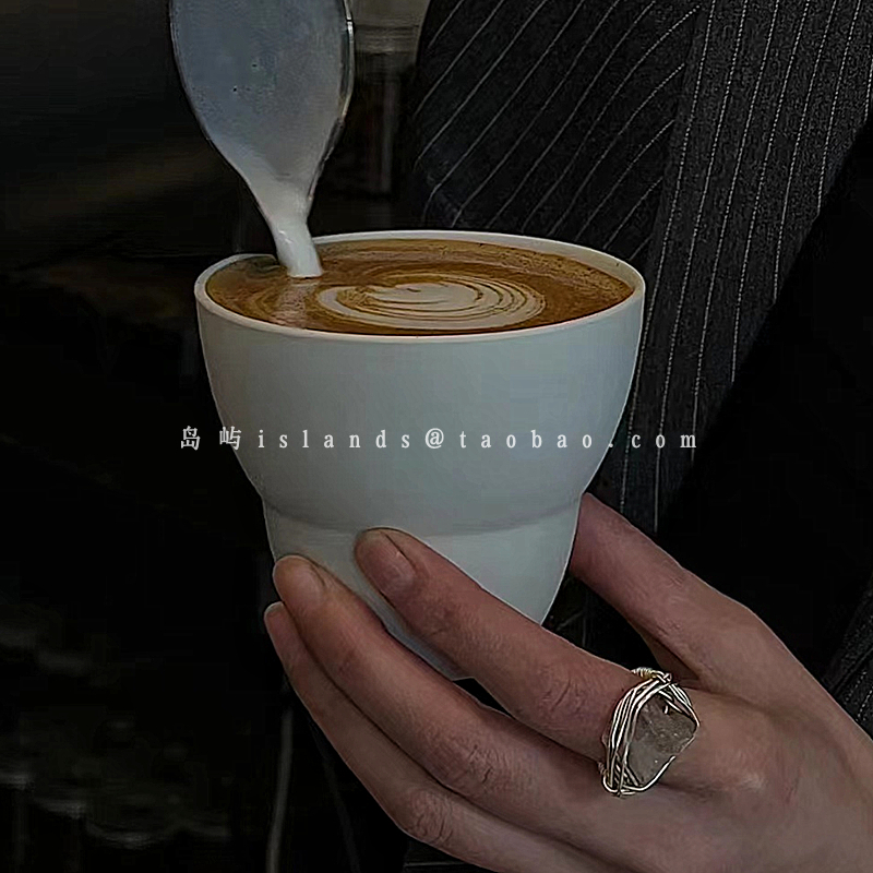 ins网红手工陶瓷咖啡杯拿铁澳白单品意式浓缩马克杯子精致咖啡店