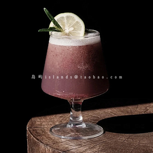 韩国ins网红矮脚白兰地杯美式咖啡杯特调苏打气泡水玻璃杯饮料杯