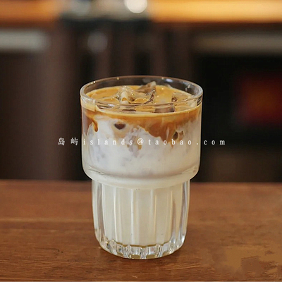 ins风玻璃可叠美式咖啡杯