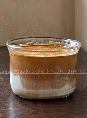 dirty咖啡杯冰美式拿铁杯简约耐热玻璃杯特调饮品果汁杯拉花杯子