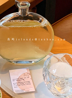 创意圆形冷萃咖啡密封瓶果酒冷泡瓶小酒瓶分装瓶带盖冷泡冰茶瓶