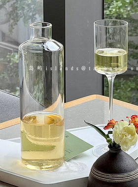 简约优雅冷萃茶瓶茶杯套装创意ins风高脚闻香杯冷泡茶壶瓶品鉴杯