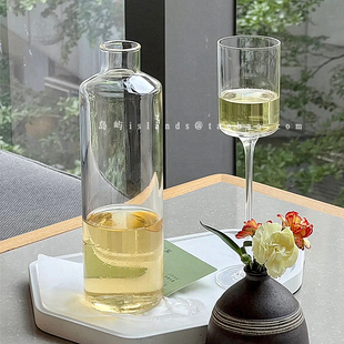 简约优雅冷萃茶瓶茶杯套装创意ins风高脚闻香杯冷泡茶壶瓶品鉴杯