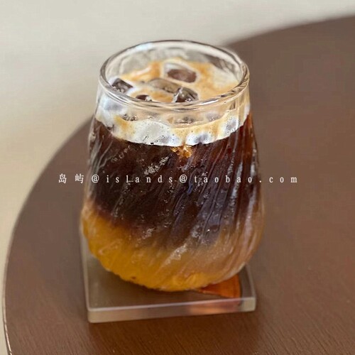 小众设计感耐热玻璃果汁杯