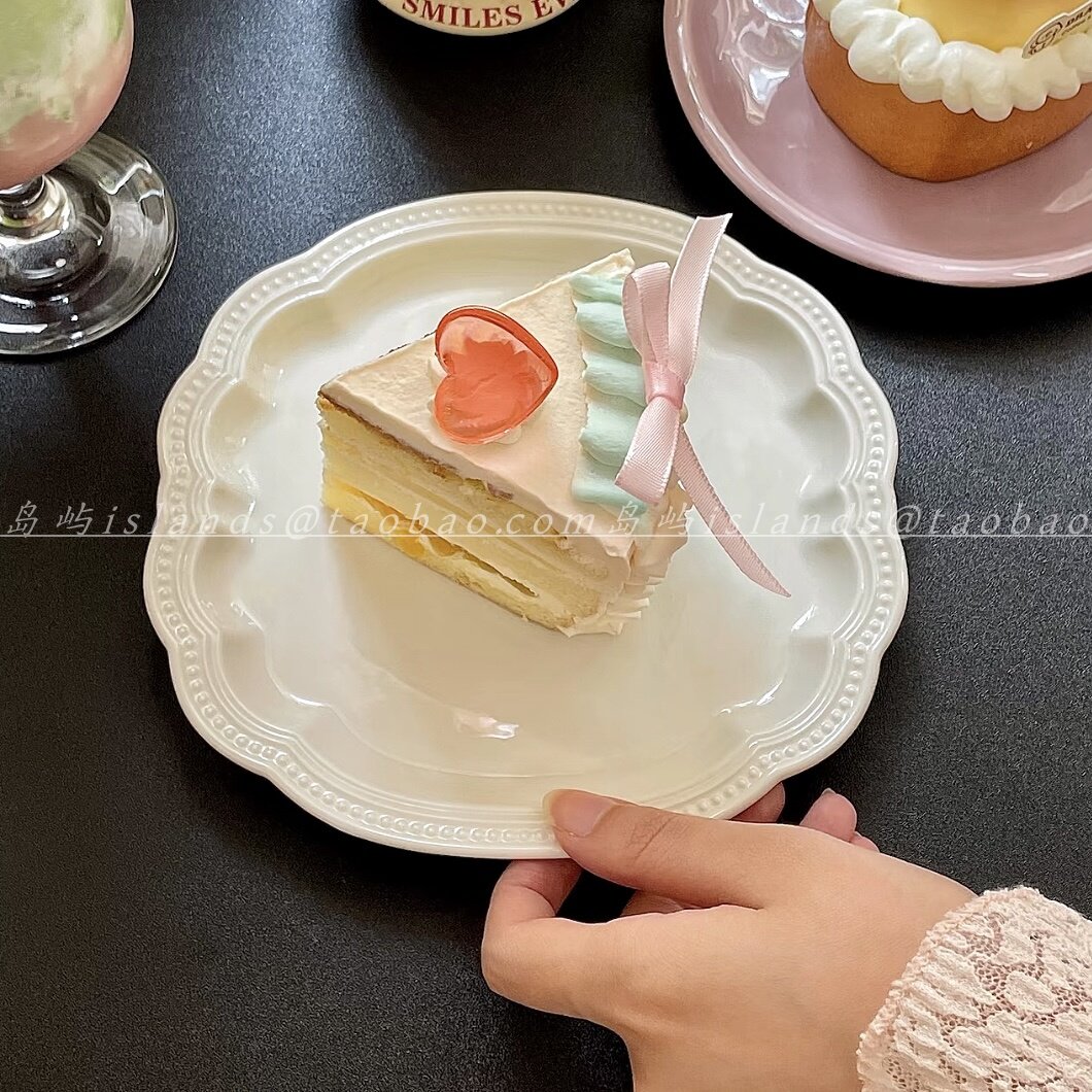 中古花边轻奢ins风甜品盘