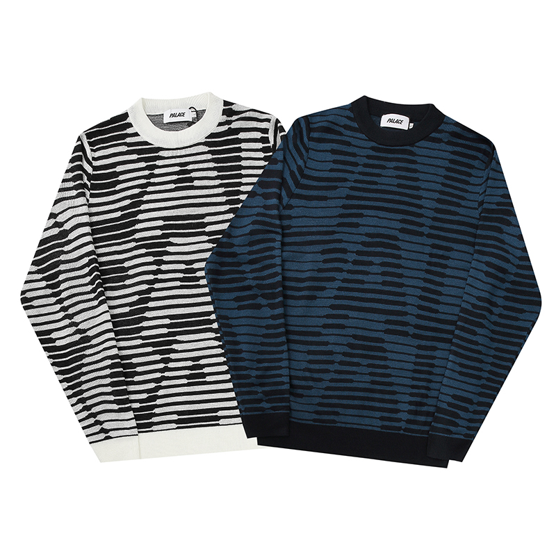 PALACE 19AW REP KNIT男女寬松情侶休閑大字體條紋LOGO針織衫毛衣在類目 女裝/女士精品, 毛衣中 - 來自Buy2taobao.com提供專業的淘寶代購服務