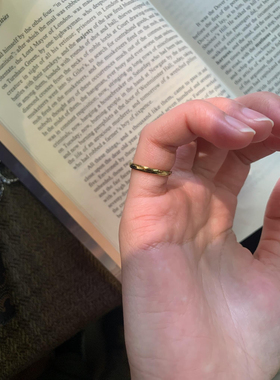 18k镀金不易掉色尾戒简约无异物感气质风情侣男女戒指饰品指环