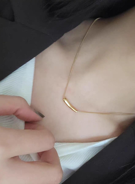 女王的权杖，耐看不过时款立体沉甸甸实心项链锁骨链仿真金款秋冬