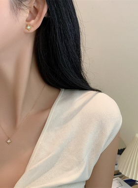 意大利轻珠宝梦幻迷宫小白石精致洋气有品轻奢感项链颈链气质感潮