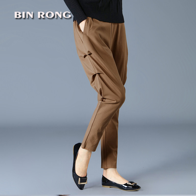 大碼哈倫褲胖mm春秋松緊腰休閑闊腿老爹女褲2021新款加肥加大褲子在類目 女裝/女士精品, 褲子, 休閒褲中 - 來自Buy2taobao.com提供專業的淘寶代購服務