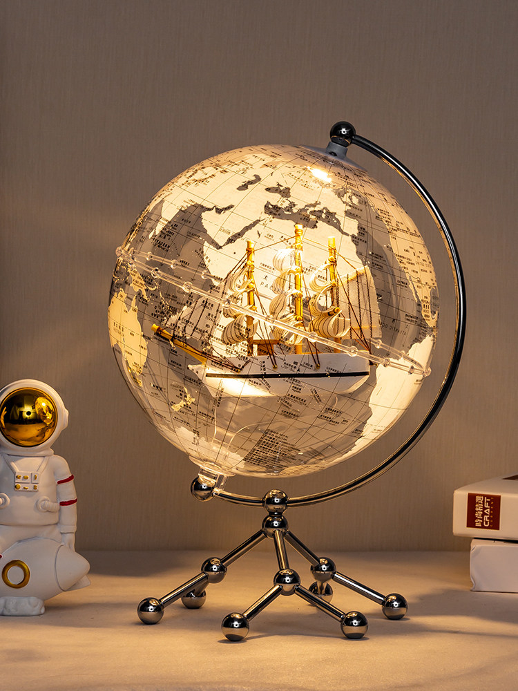 빛 가벼운 럭셔리 고급 거실 TV 캐비닛 사무실 크리스마스 선물로 업그레이드 된 항해 지구 장식품