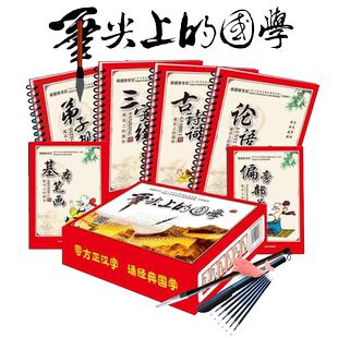 笔尖上的国学字帖盒装书 控笔速干无墨水写压槽连字帖硬笔软笔毛笔钢笔油笔练习书法帖子30天写出一手好字传统文化重反复书写使用