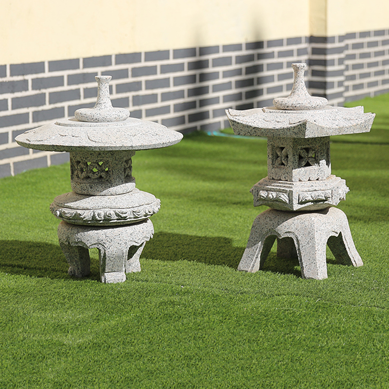 石灯笼誉峰六角雪见耐风化日式