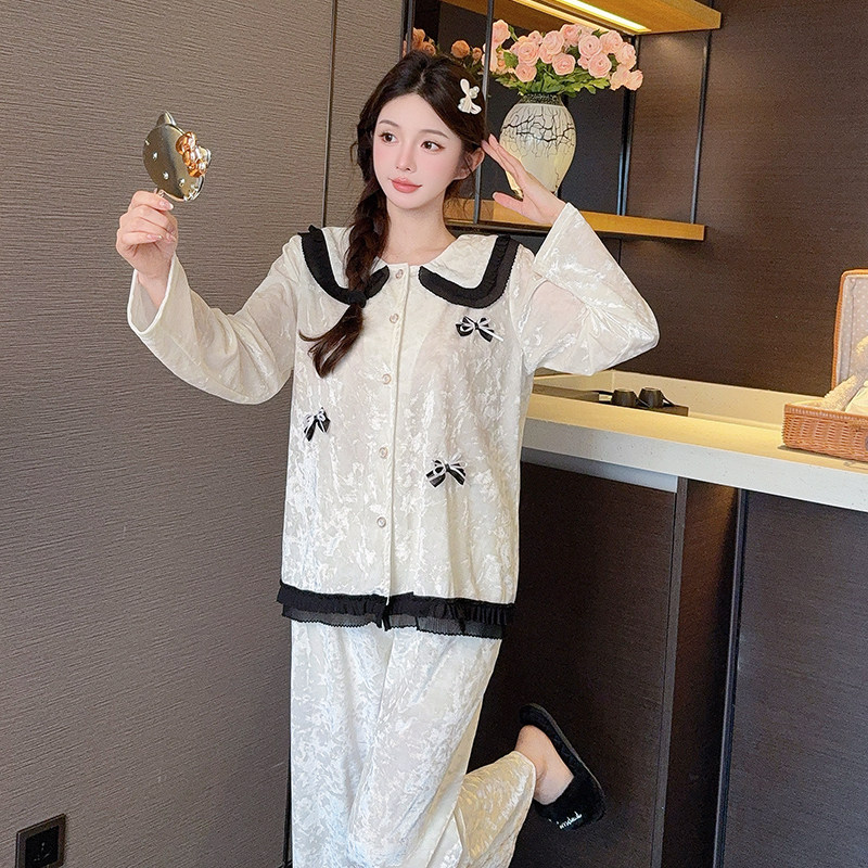 2025秋季金丝绒新款金钻绒睡睡衣/家居服套装