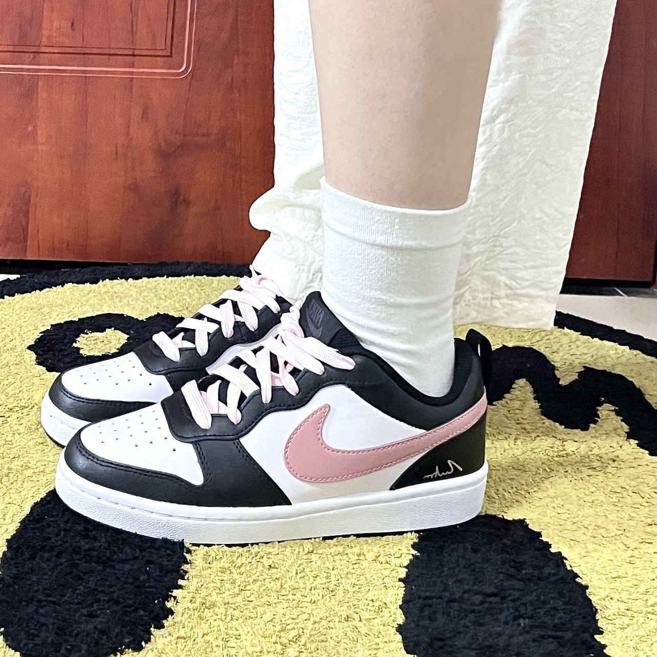 【定制球鞋】 Nike Court Borough霉霉黑粉  手绘 耐磨 低帮 板鞋
