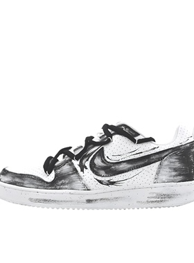 【定制球鞋】Nike Court Borough Low 哥特 黑色军团 狼图腾 板鞋