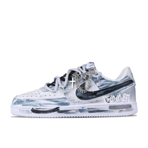【定制球鞋】Nike Court Vision 1 哥特纪元 做旧涂鸦 嘻哈说唱