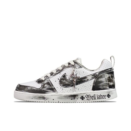 【定制球鞋】NikeCourtBorough暗影十字架复古做旧低帮板鞋838937