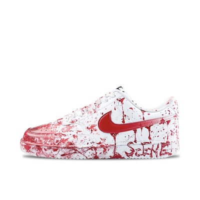 【定制球鞋】Nike Court Vision 1 案发现场 男女同款 低帮板鞋