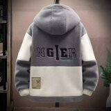 羊羔绒青少年外套男潮流加棉加厚颗粒绒初中高中学生宽松秋冬夹克，男装夹克，星座208-1