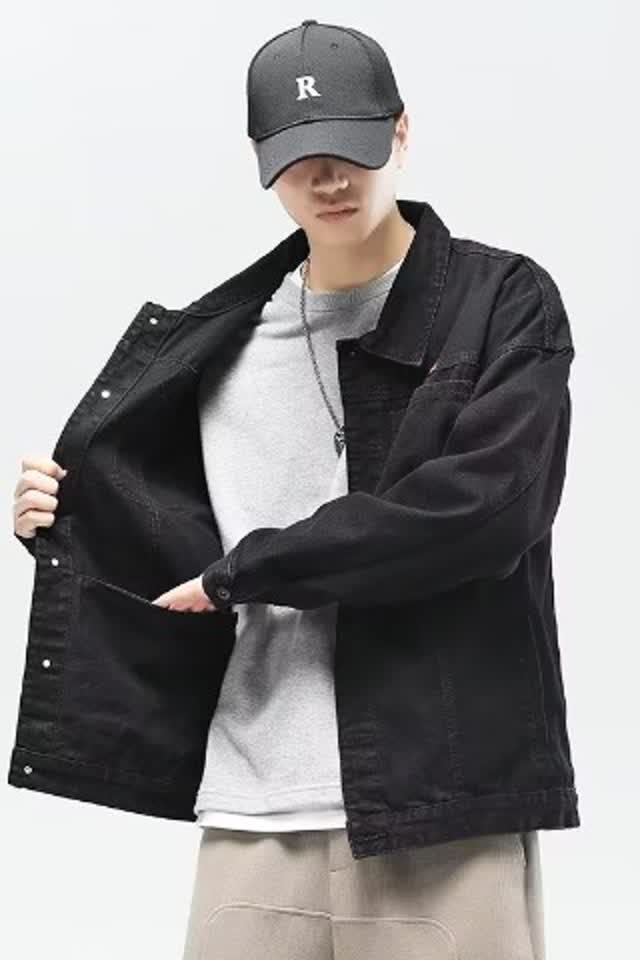 美式牛仔夹克春秋男百搭宽松外套情侣大码上衣ins潮日系Y8033P65,男装夹克,星座208-1